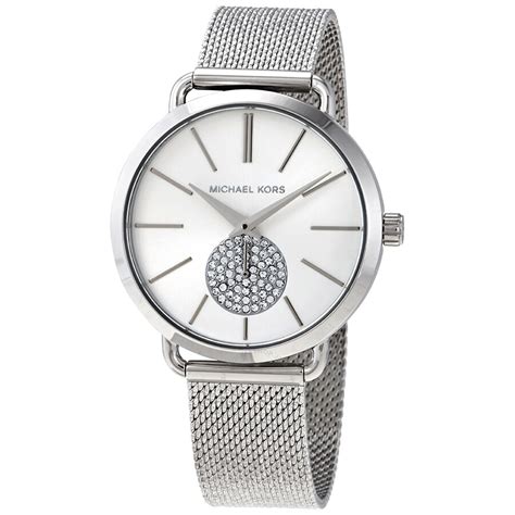 michael kors mk 3843|Michael Kors Portia Crystal Quartz Silver Dial Ladies Watch .